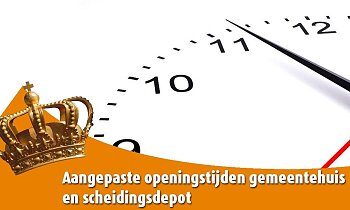 Aangepaste openingstijden scheidingsdepot en gemeentehuis Uithoorn